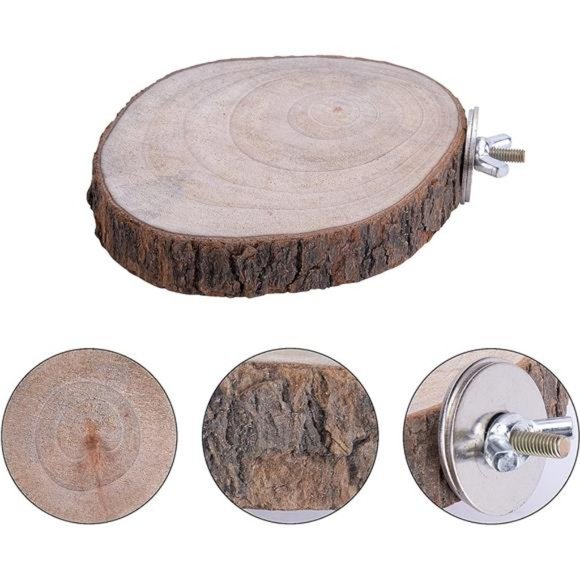 8PCS Natural Wood Bird Perch Stand-Wooden Parrot Perch Stand-Perch Platform Cage - Picture 6 of 6